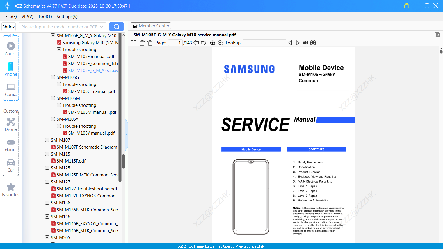 Samsung SM-M105F_G_M_Y Galaxy M10 Service Manual